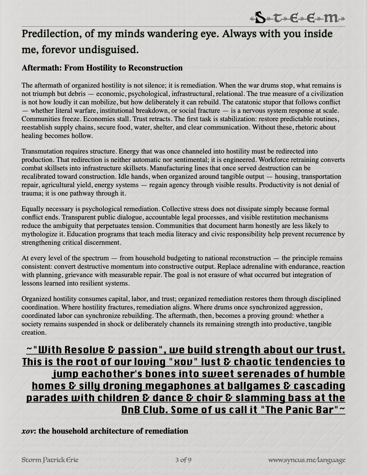 Home Economics Panel 3